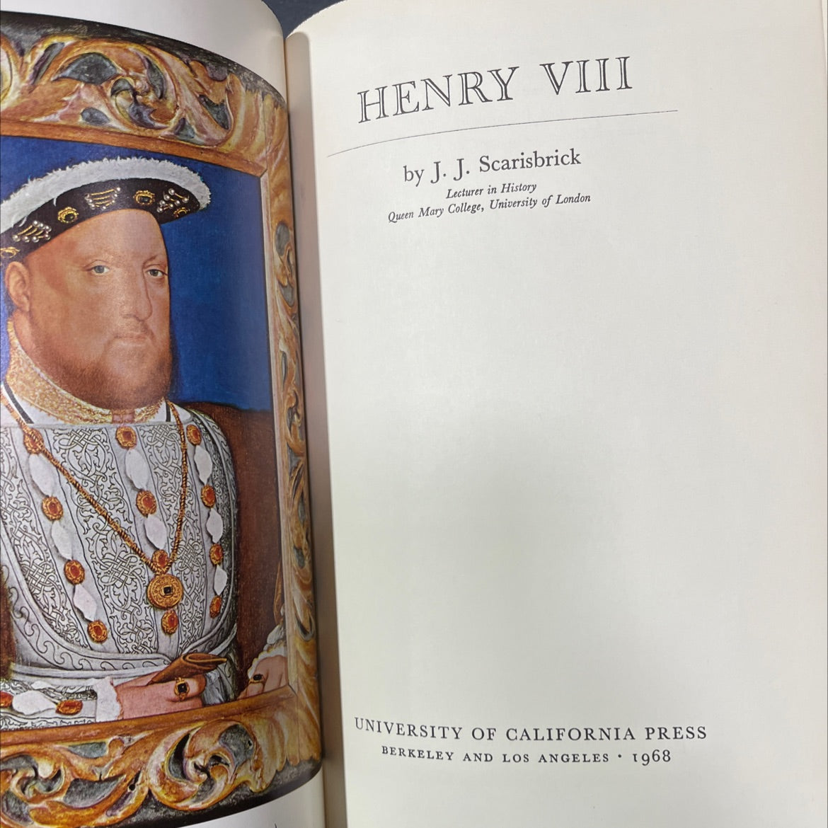 henry viii book, by j. j. scarisbrick, 1968 Hardcover image 2