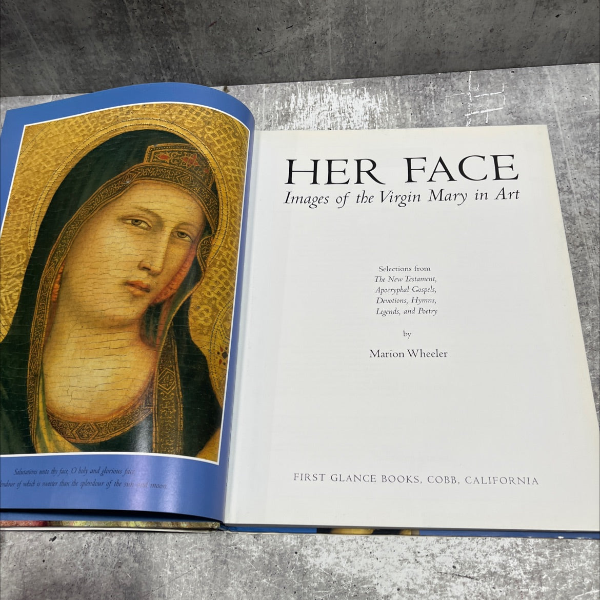 her face book, by Marion Wheeler, 1998 Hardcover image 2