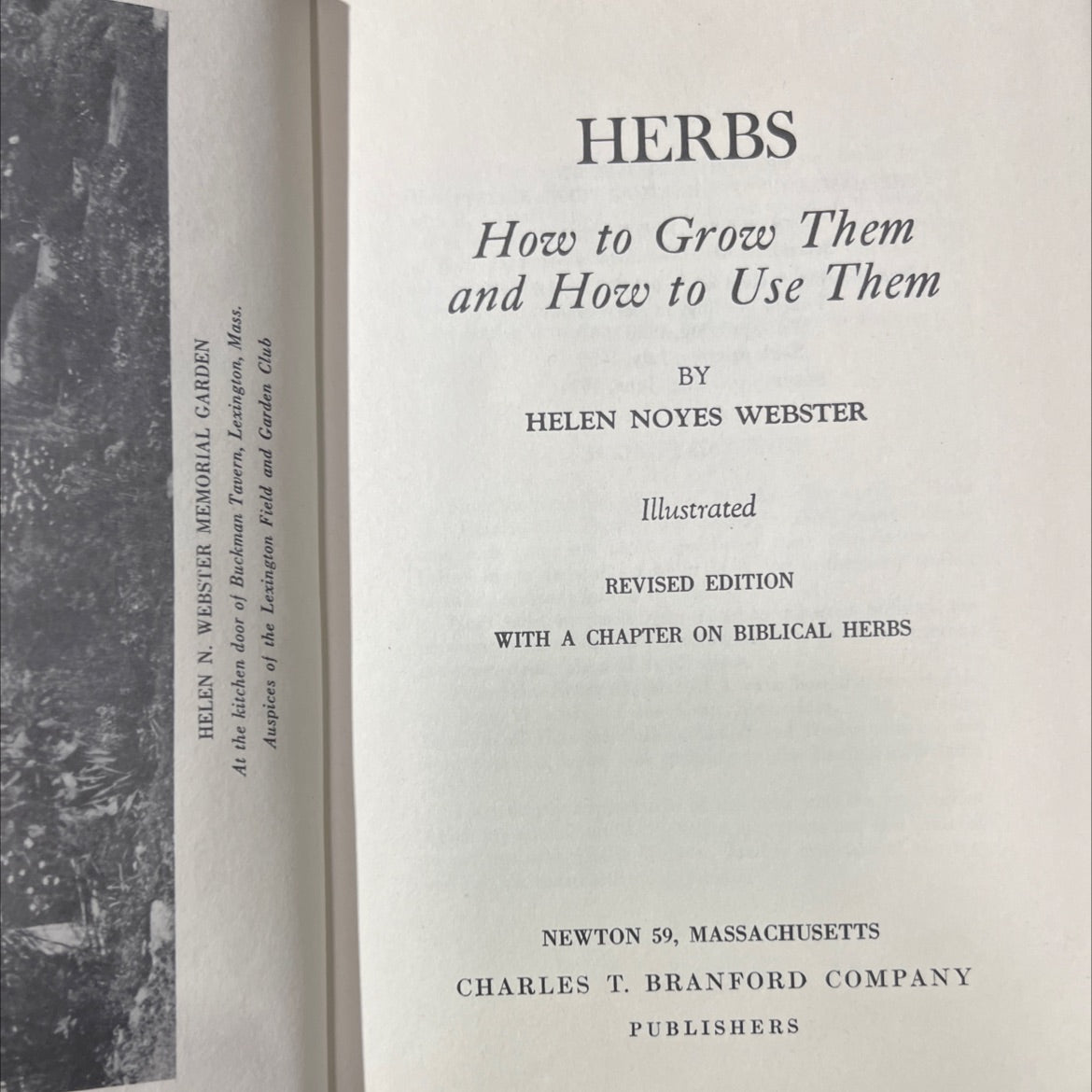 herbs how to grow them and how to use them book, by helen noyes webster, 1974 Hardcover image 2