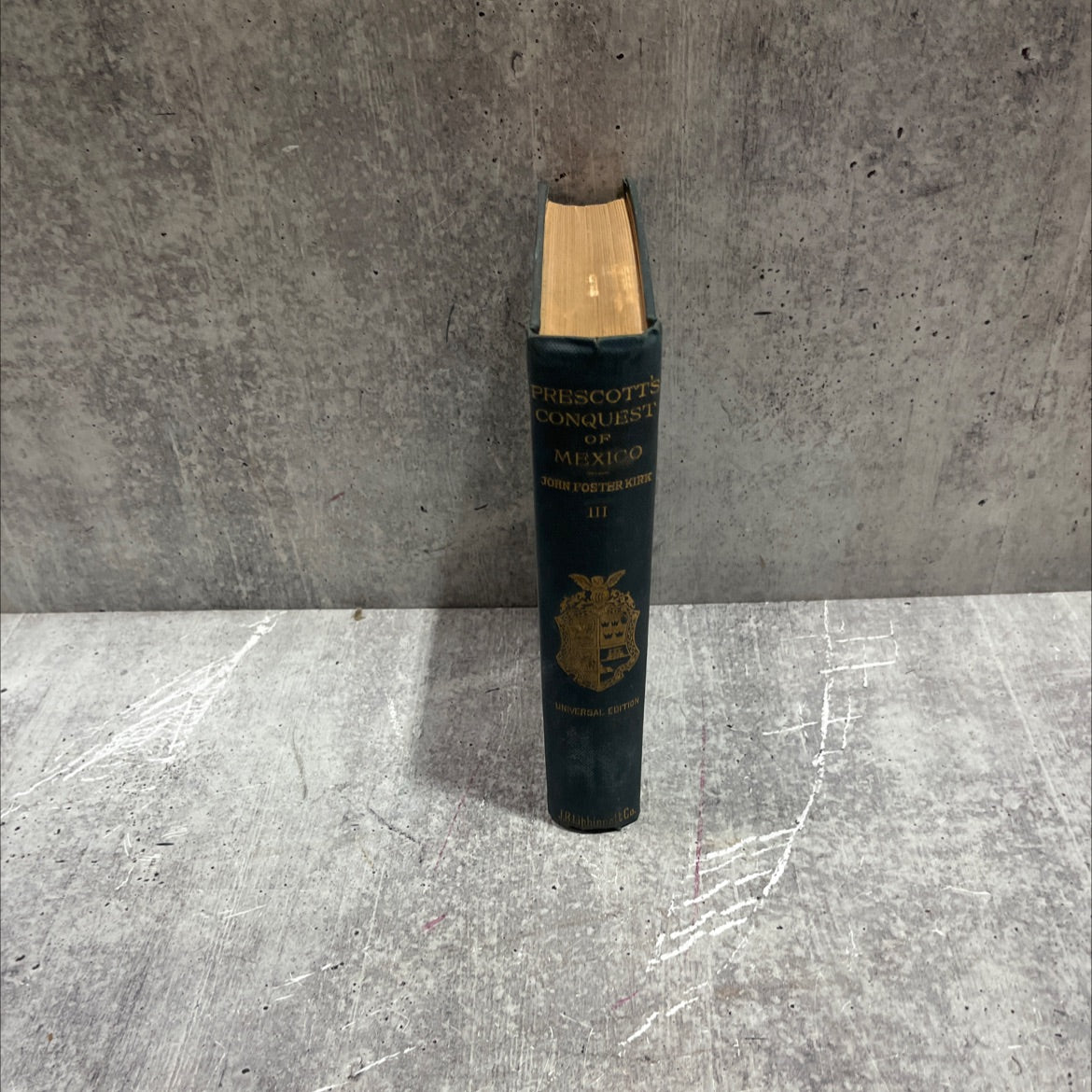 hernan cortes. history of the conquest of mexico book, by william h. prescott, 1873 Hardcover image 4