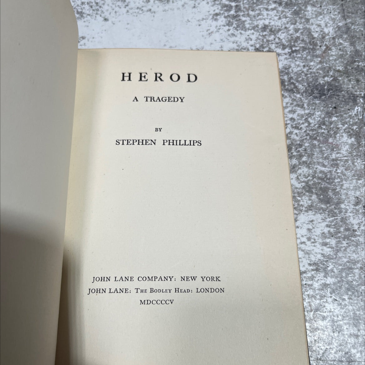 herod a tragedy book, by stephen phillips, 1905 Leather image 2