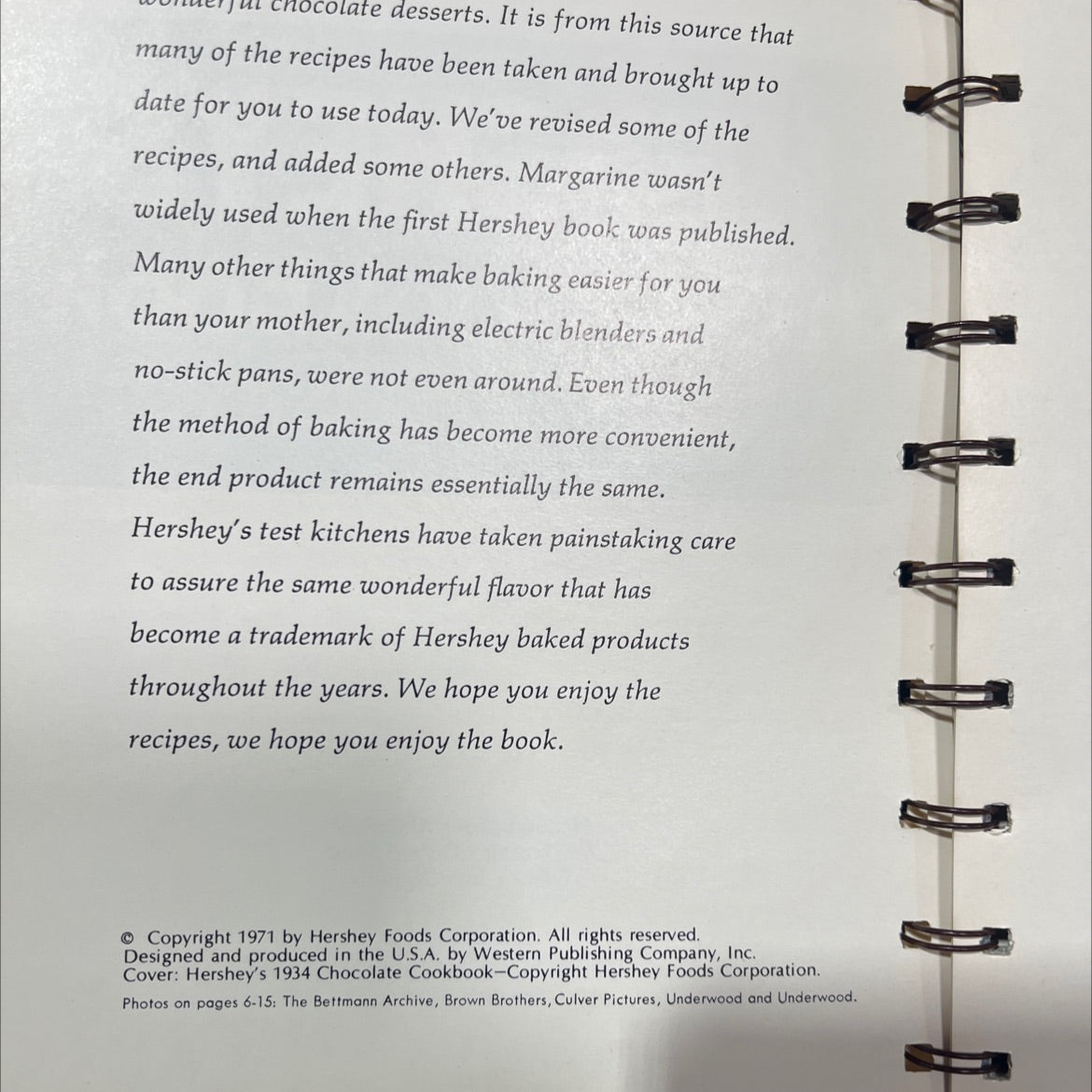 hershey's 1934 cookbook book, by unknown, 1971 Hardcover image 3