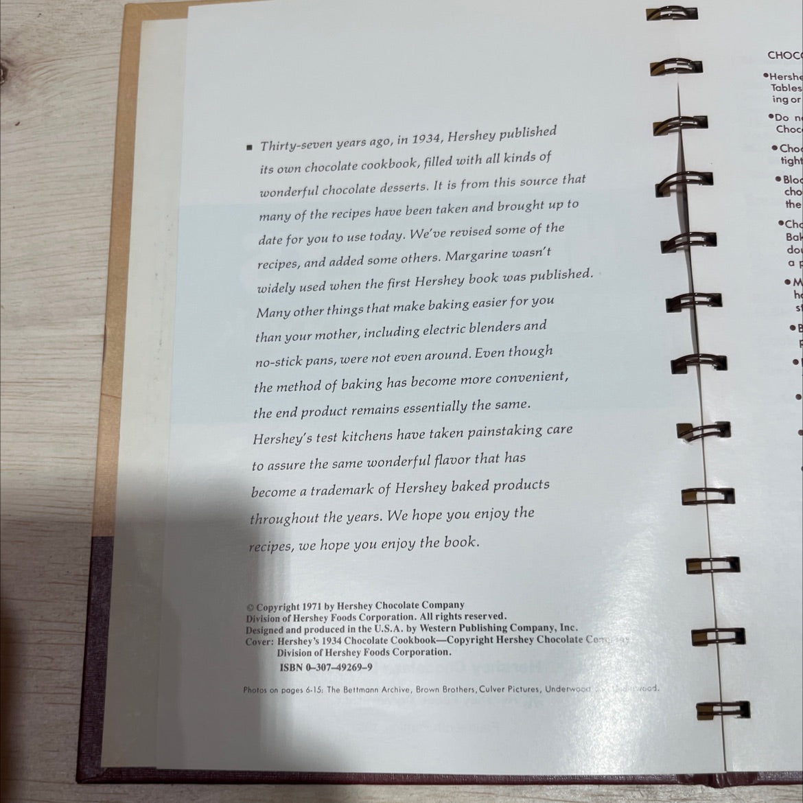 hershey's 1934 cookbook book, by hershey chocolate company, 1983 Hardcover image 3