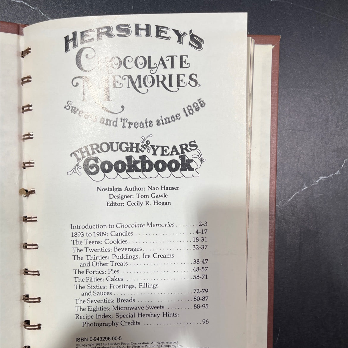hershey's chocolate gemories book, by Nao Hauser, 1982 Hardcover image 2