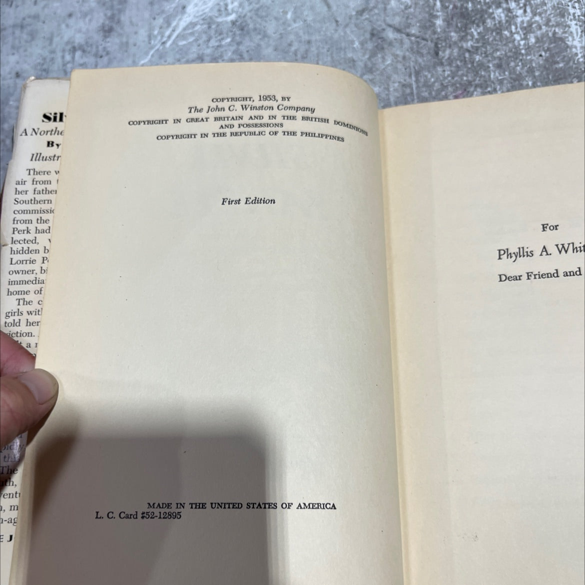 SIGNED hh silver yankee book, by lee wyndham, 1953 Hardcover, First Edition, Vintage image 3