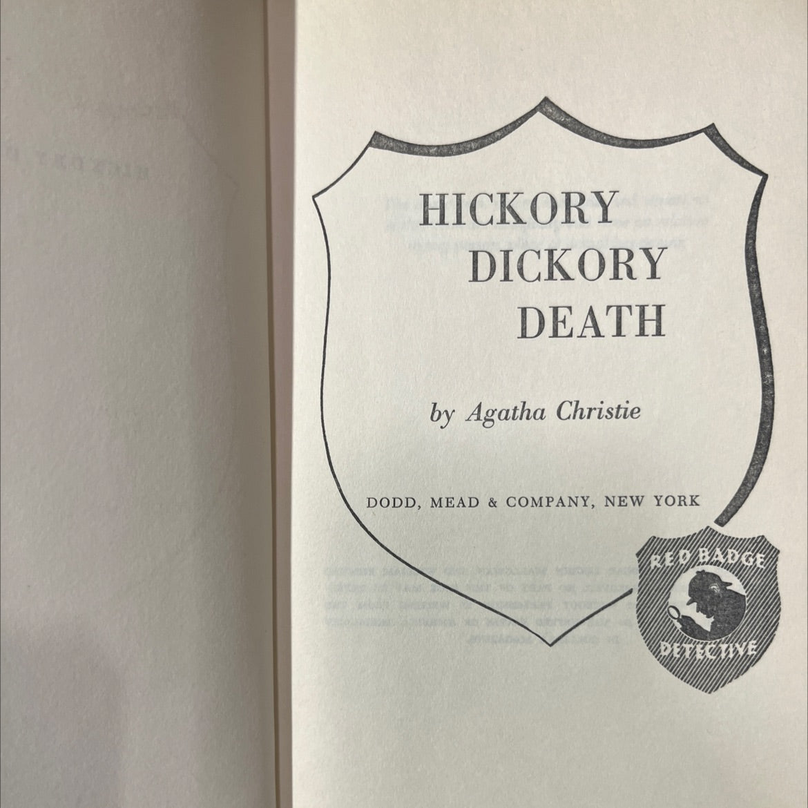 hickory dickory death book, by agatha christie, 1955 Hardcover image 2
