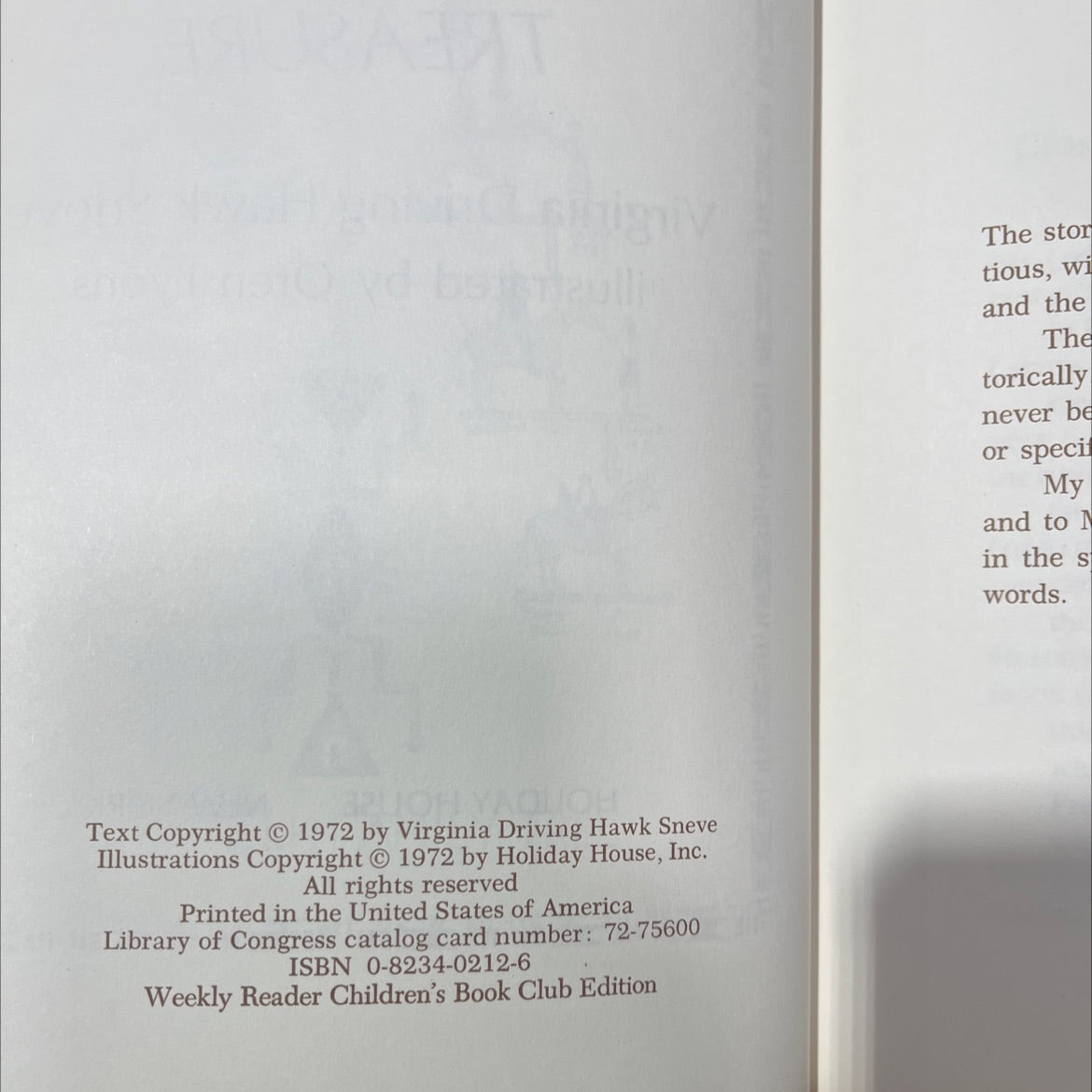high elk's treasure book, by Virginia Driving Hawk Sneve, 1972 Hardcover image 3