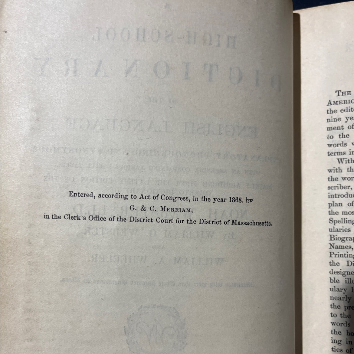 high-school dictionary of the english language explanatory, pronouncing, and synonymous with an appendix containing image 3