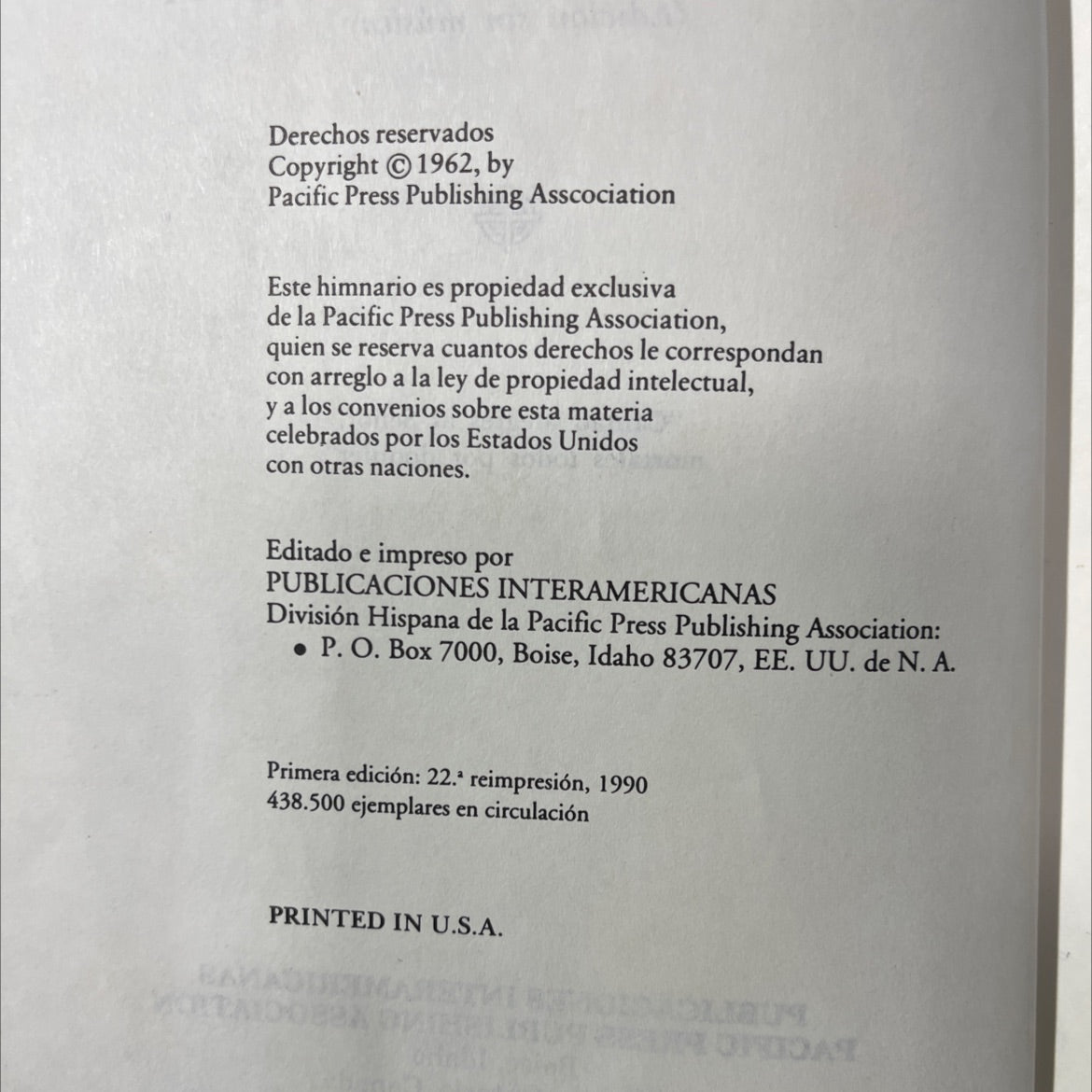 himnario adventista para uso en el culto divino book, by unknown, 1990 Hardcover image 3