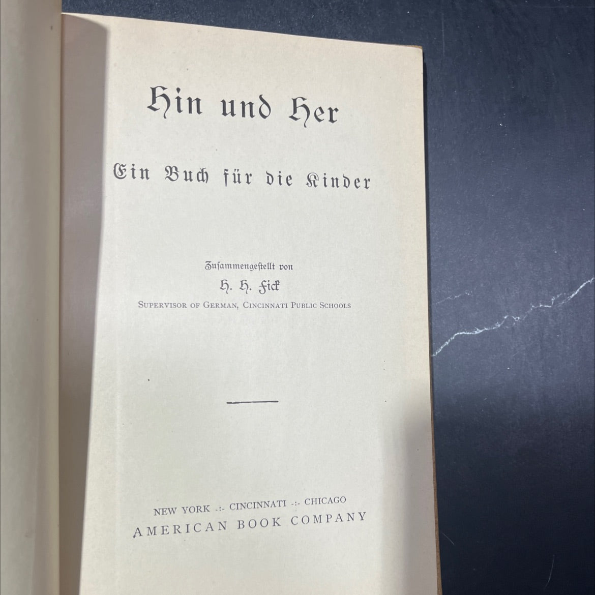 hin und her a book for the children book, by h. h. fick, 1913 Hardcover image 2