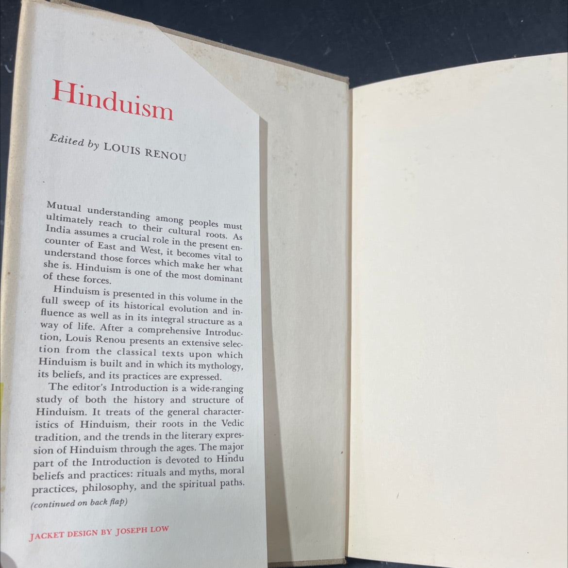 hinduism book, by louis renou, 1962 Hardcover image 4