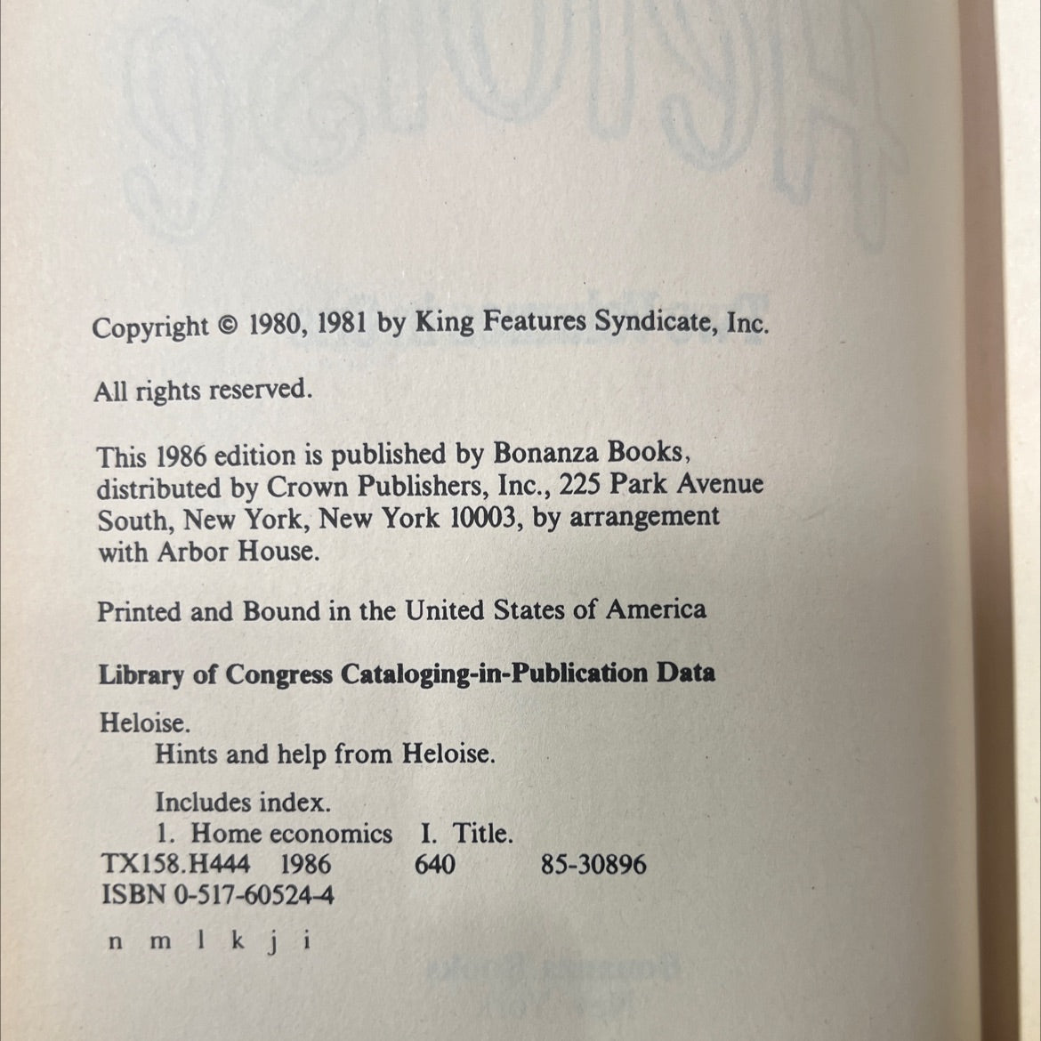 hints and help from heloise book, by Heloise, 1986 Hardcover image 3