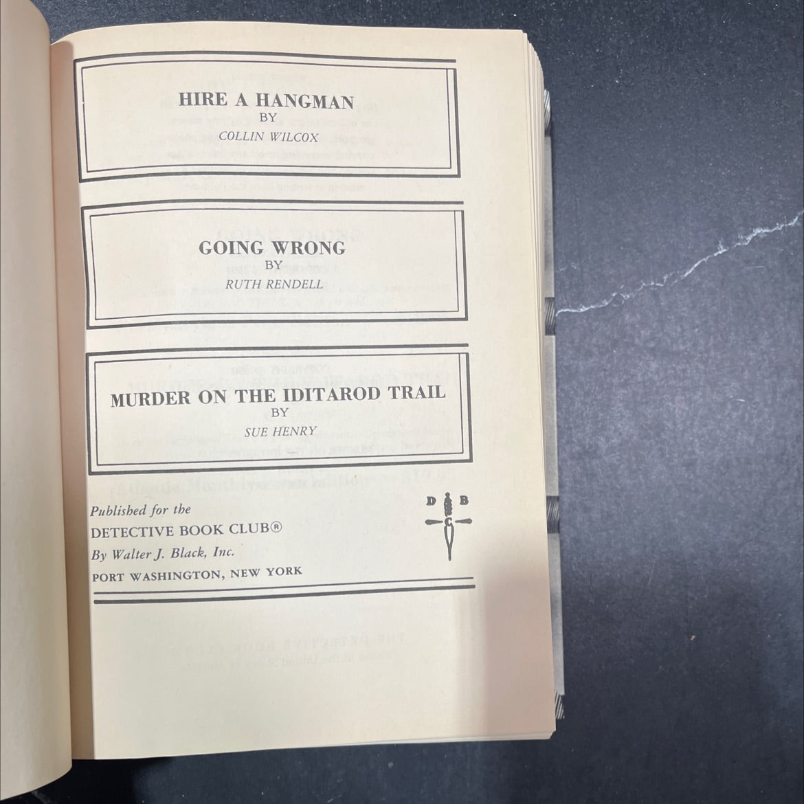 hire a hangman book, by collin wilcox, 1991 Hardcover image 2