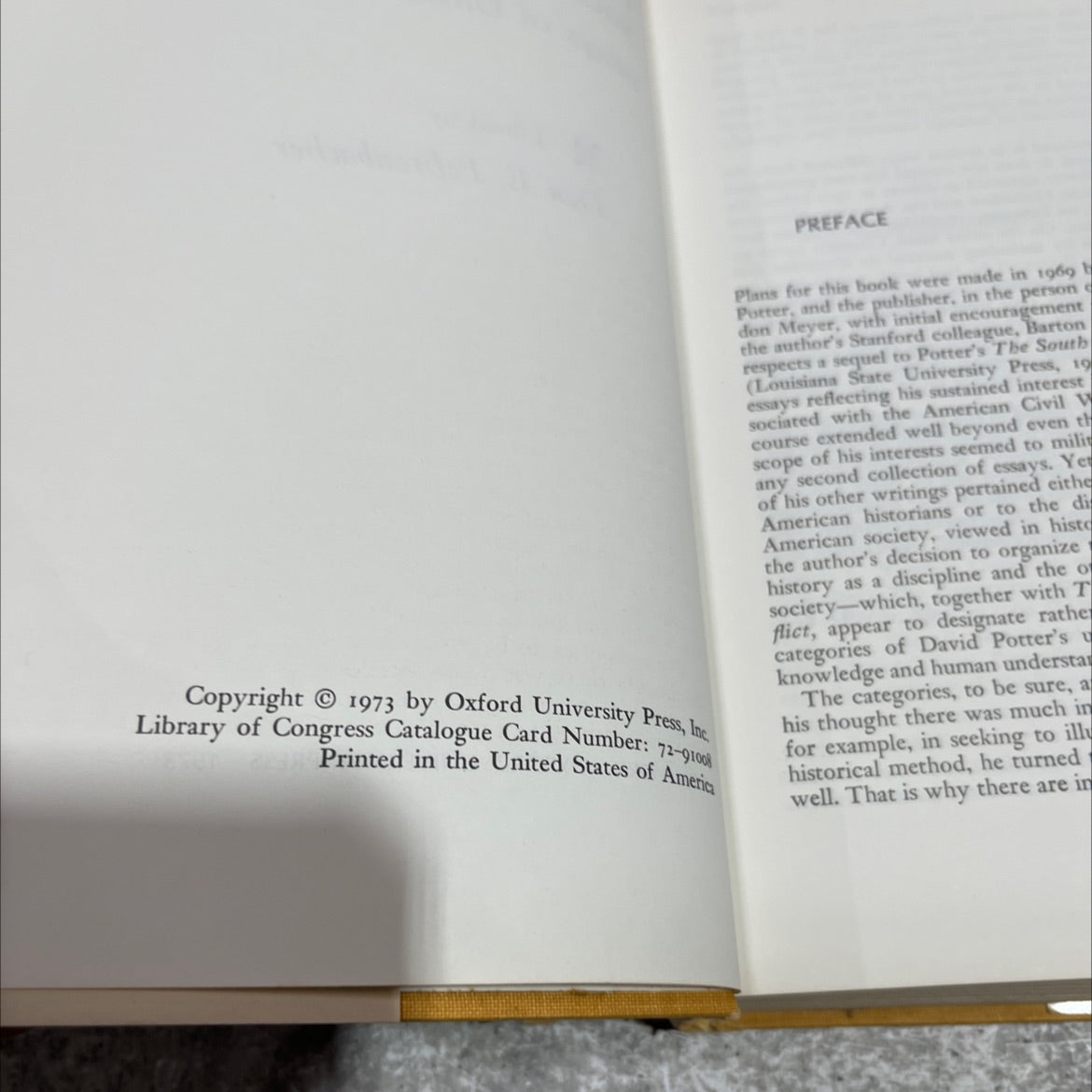 history and american society essays of david m. potter book, by david m. potter, 1973 Hardcover image 3