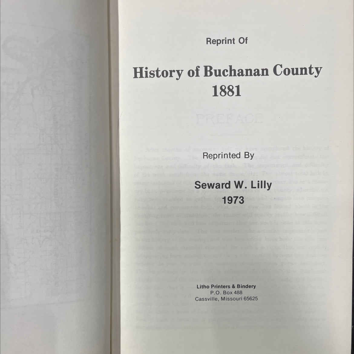 history of buchanan county book, by unknown, 1973 Hardcover image 2