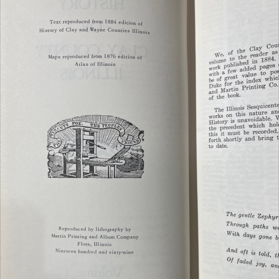 history of clay county illinois volume 1 book, by unknown, 1969 Hardcover image 3