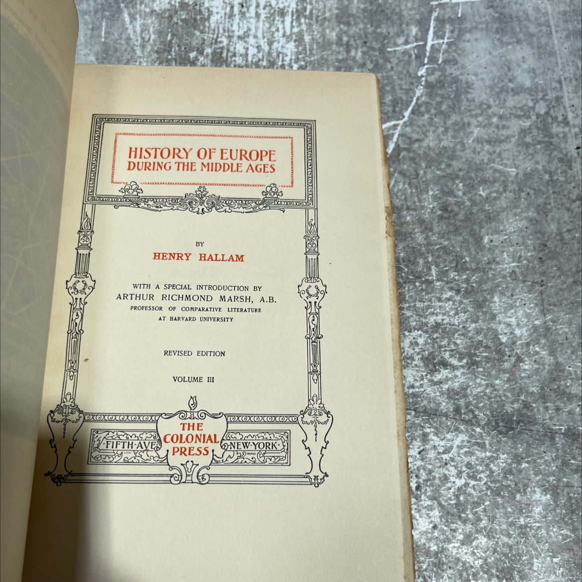 history of europe during the middle ages book, by henry hallam, 1900 Leather image 2