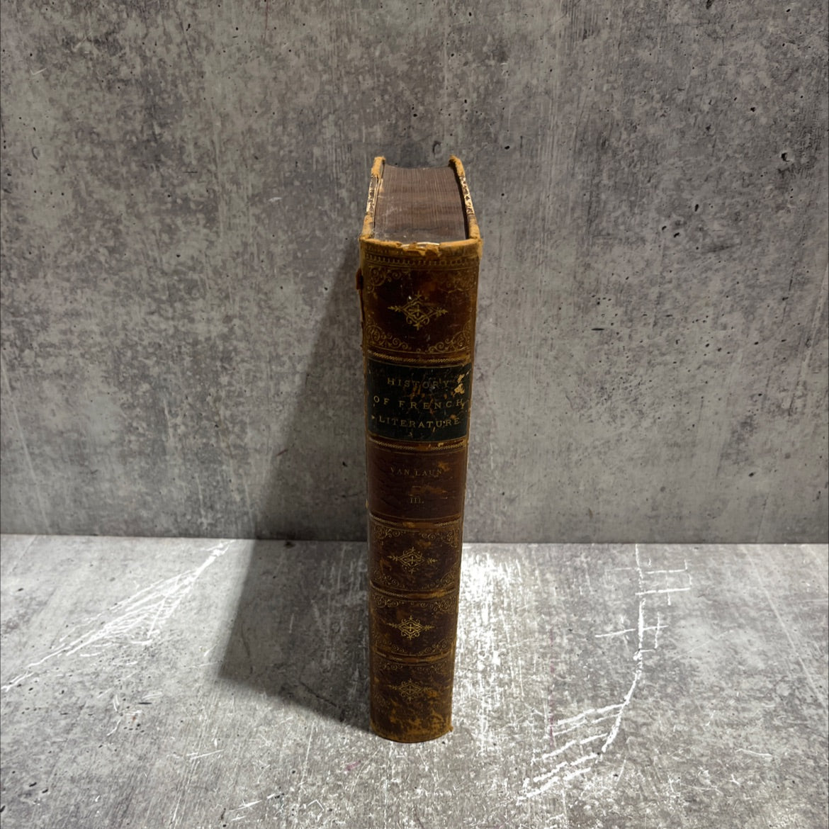 history of french literature book, by henri van laun, 1877 Leather image 4
