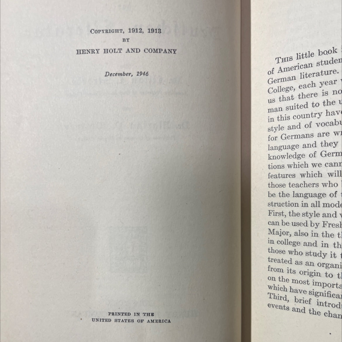 history of german literature book, by dr. lilian e. stroebe, dr. marian p. whitney, 1946 Hardcover image 3