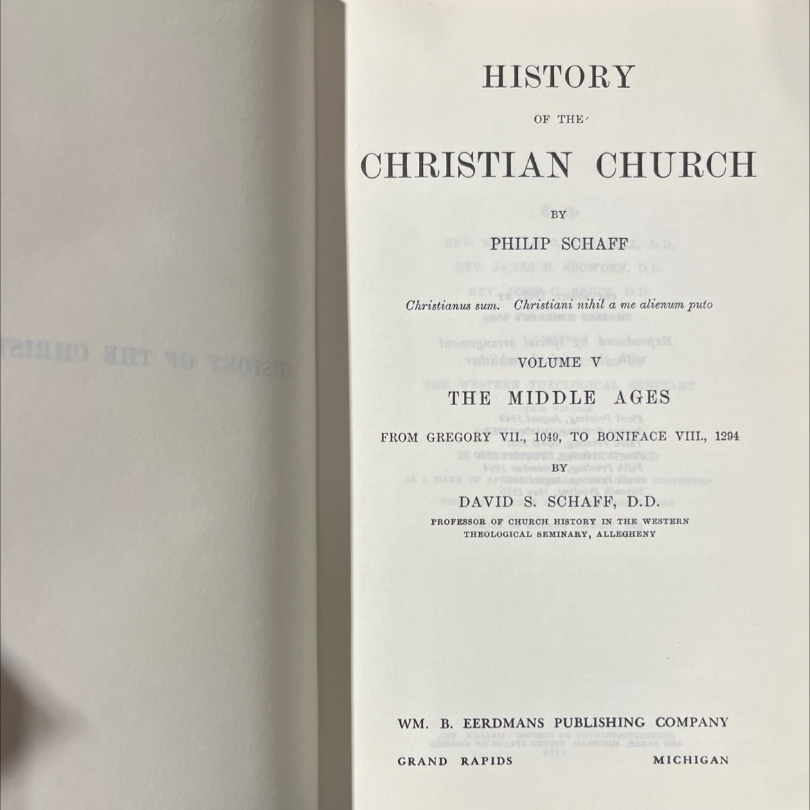 history of the christian church rev by philip schaff book, by david s. schaff, 1970 Hardcover image 2