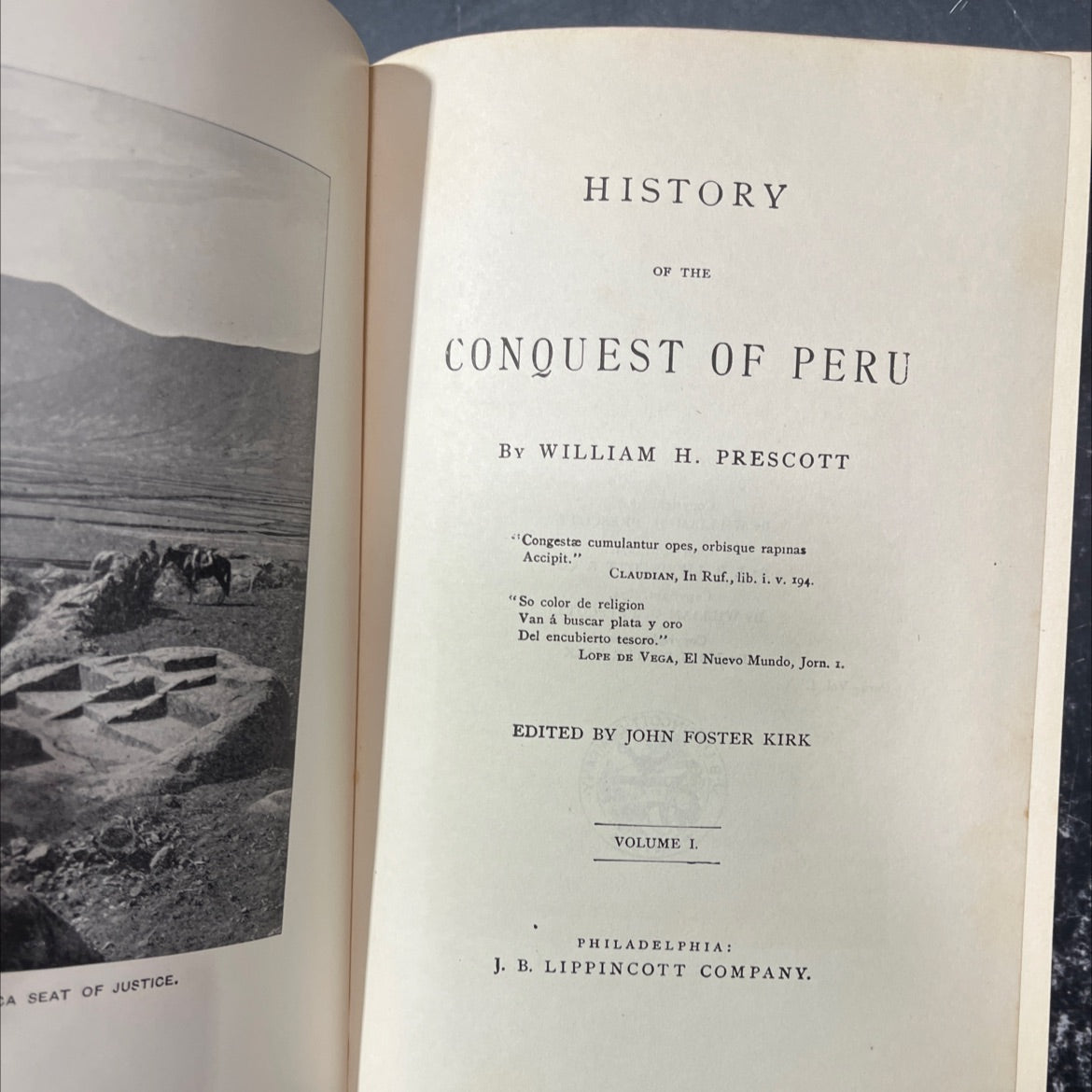 history of the conquest of peru book, by william h. prescott, 1902 Hardcover image 2