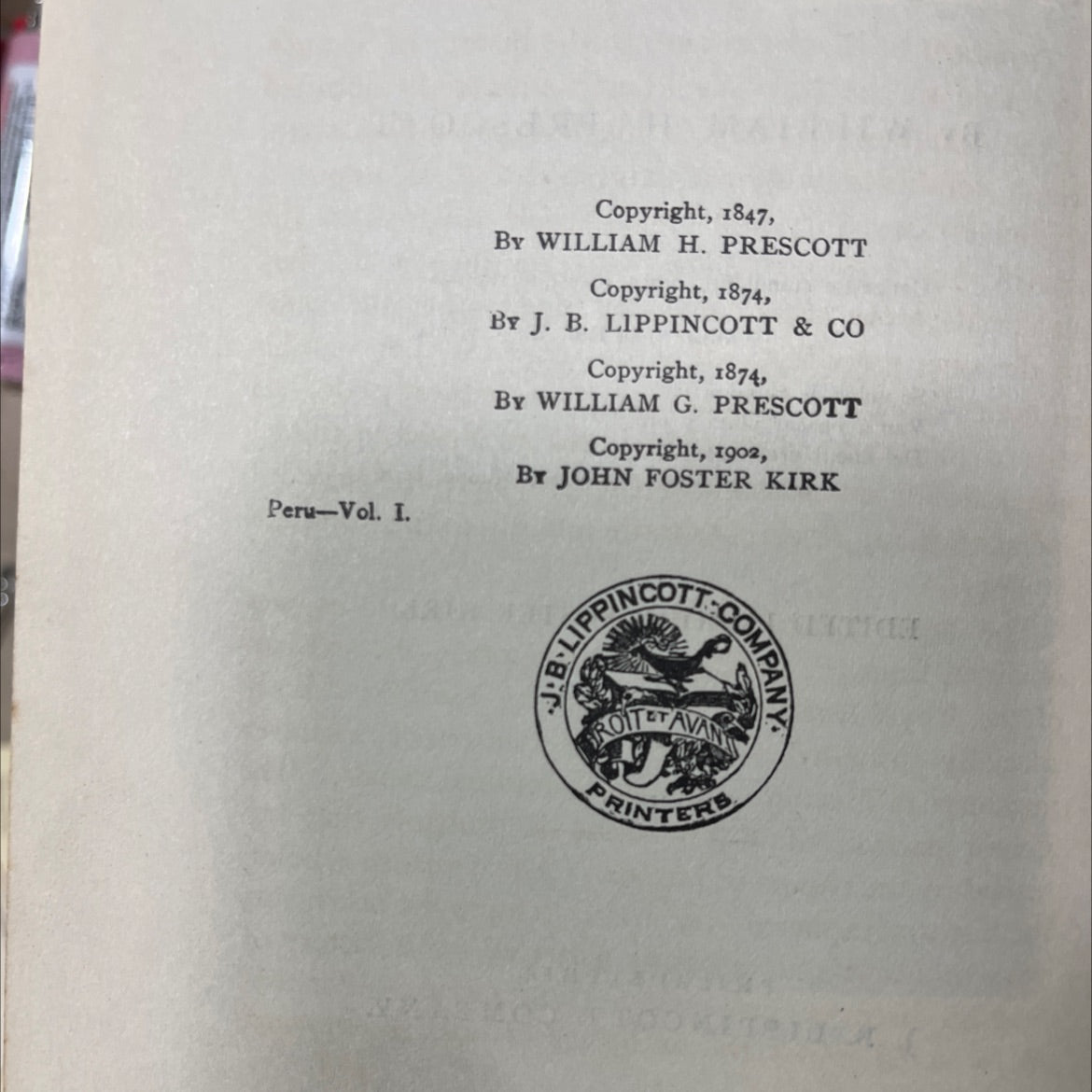 history of the conquest of peru book, by william h. prescott, 1902 Hardcover image 3