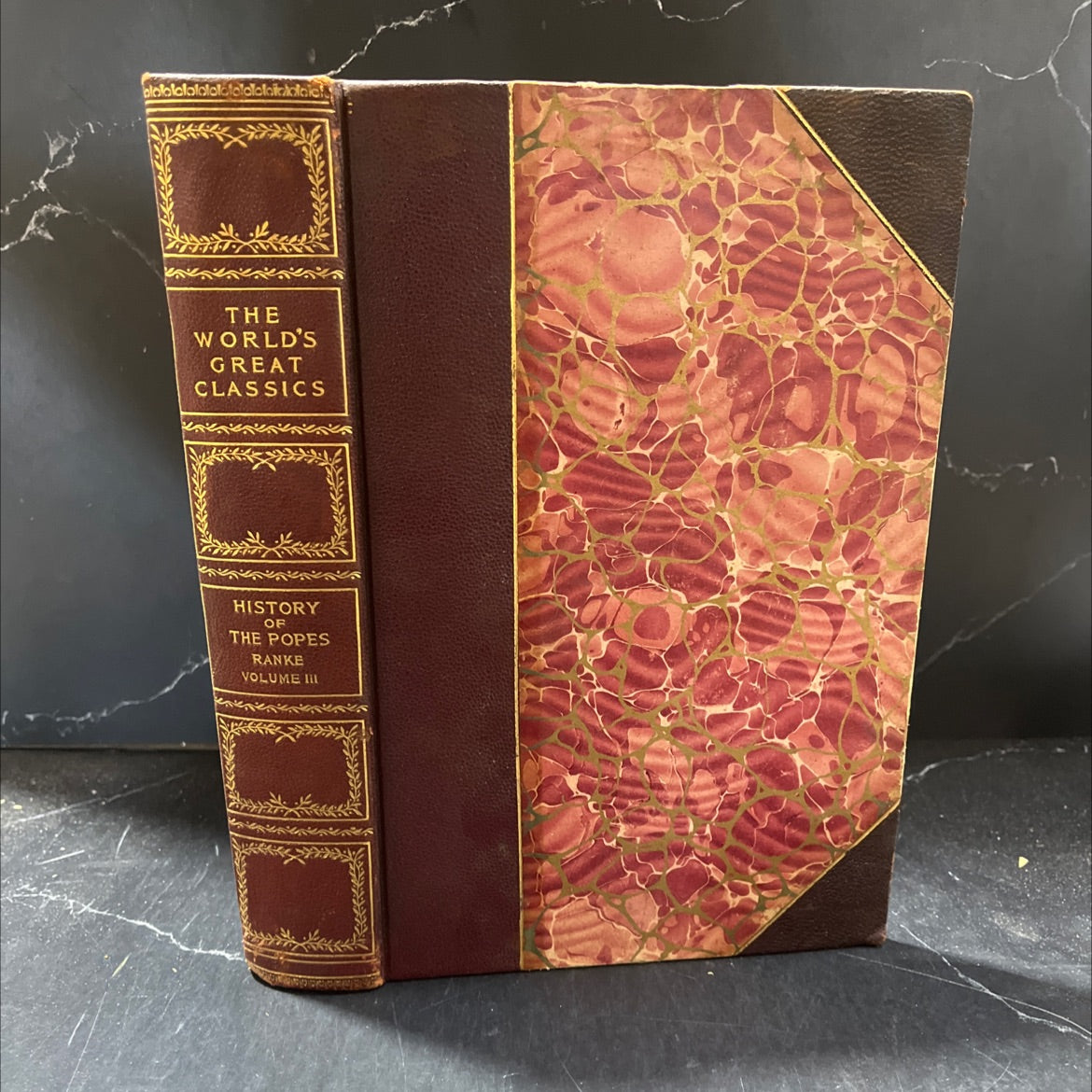 history of the popes their church and state book, by leopold von ranke, 1901 Leather image 1