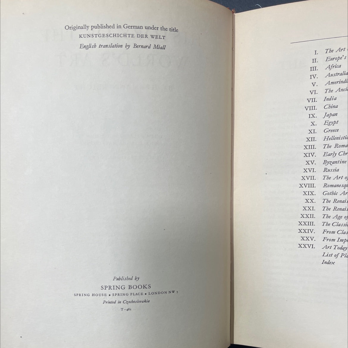 history of the world's art book, by hermann leicht, 1970 Hardcover image 3