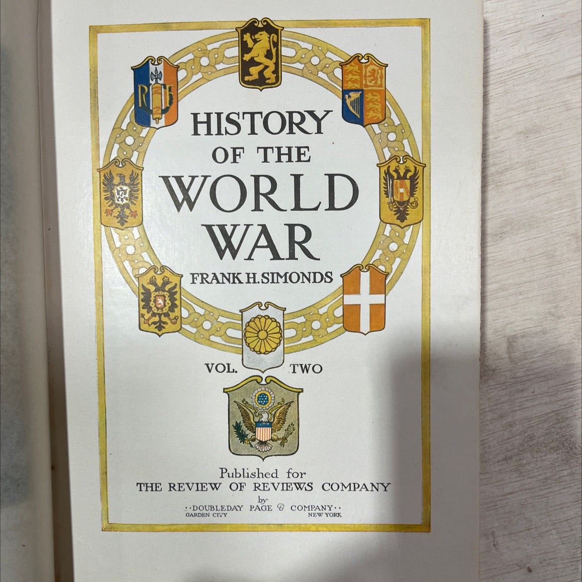 history of the world war frank h.simonds vol. two book, by frank h. simonds, 1918 Hardcover, Antique image 2