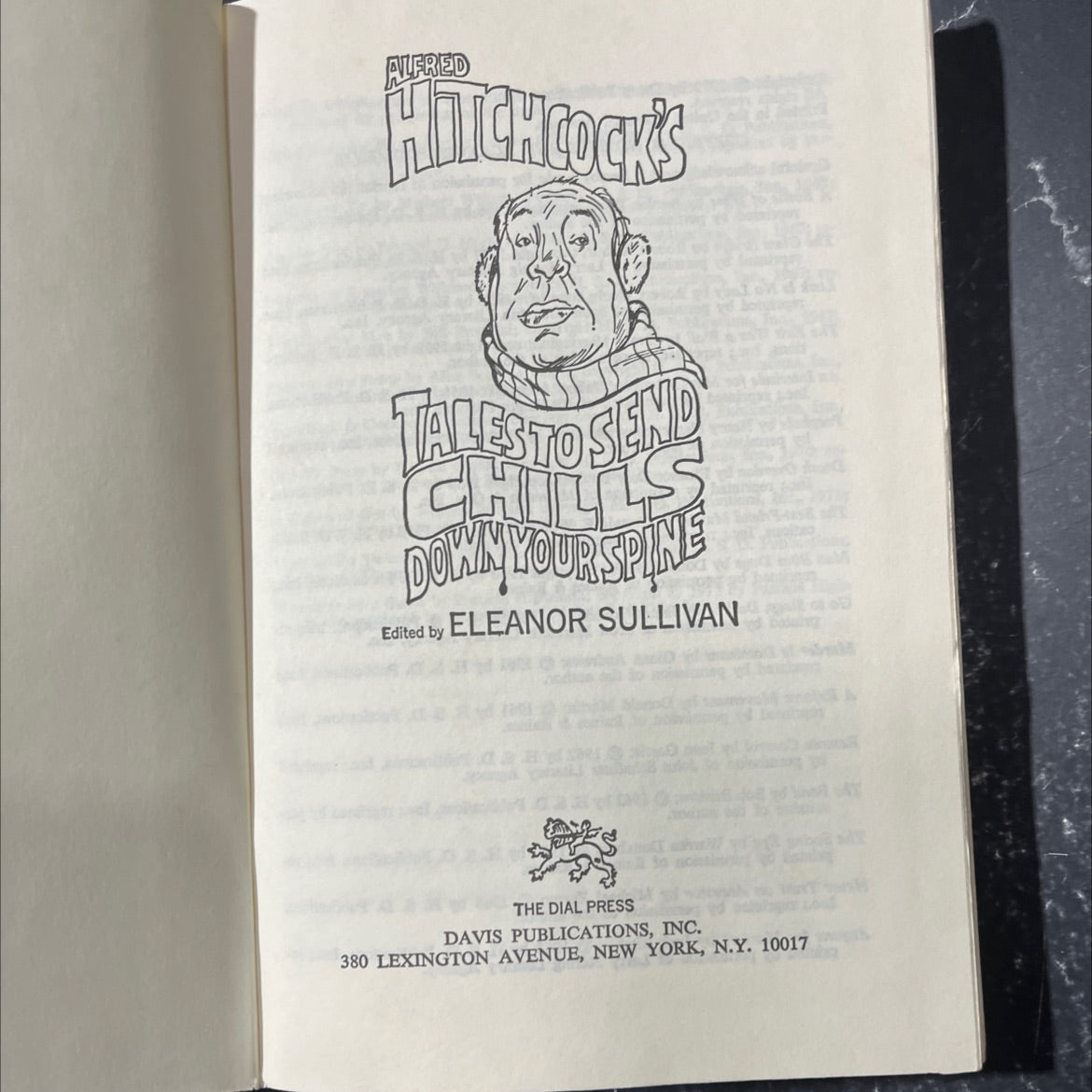 hitchcock's tales tend to chills down your spine book, by unknown, 1979 Hardcover image 2