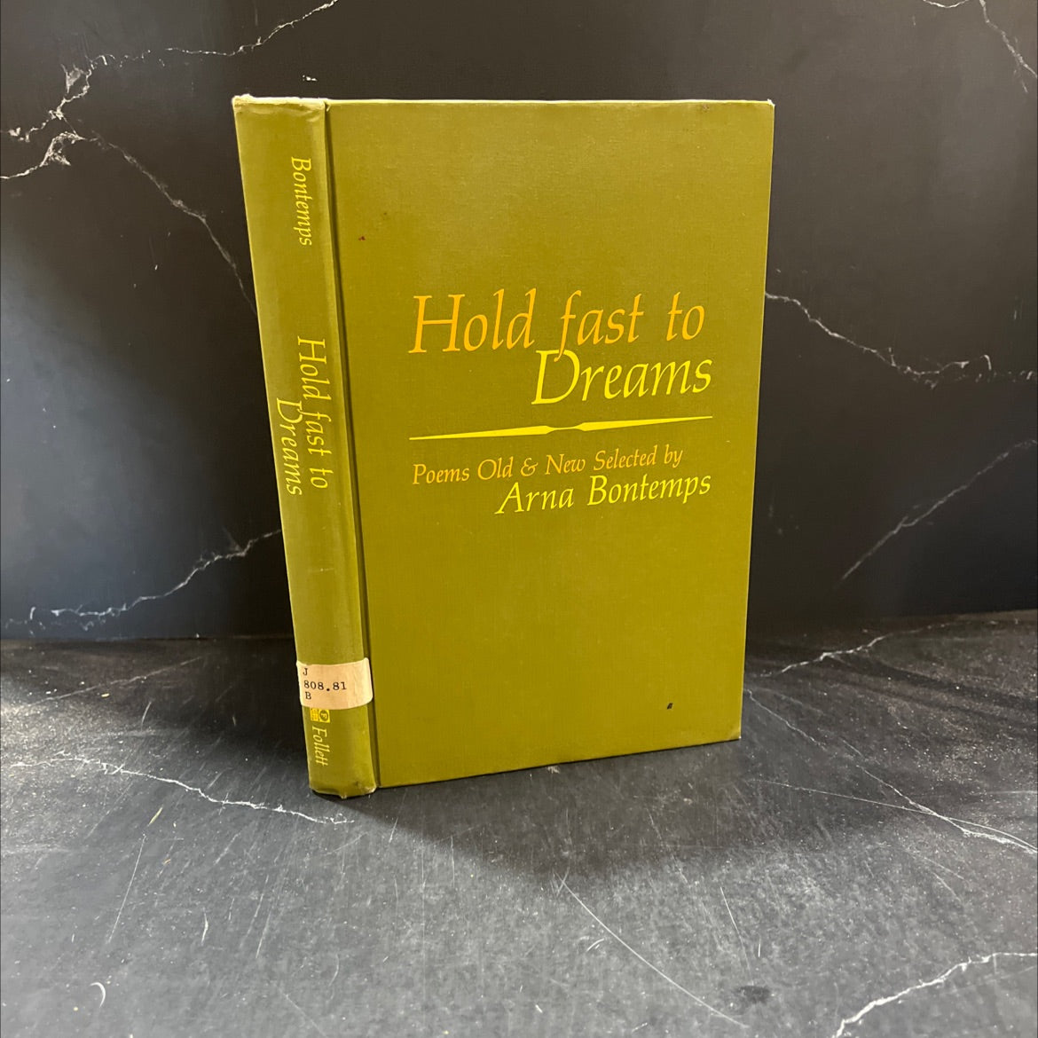hold fast to dreams book, by Arna Bontemps, 1969 Hardcover image 1