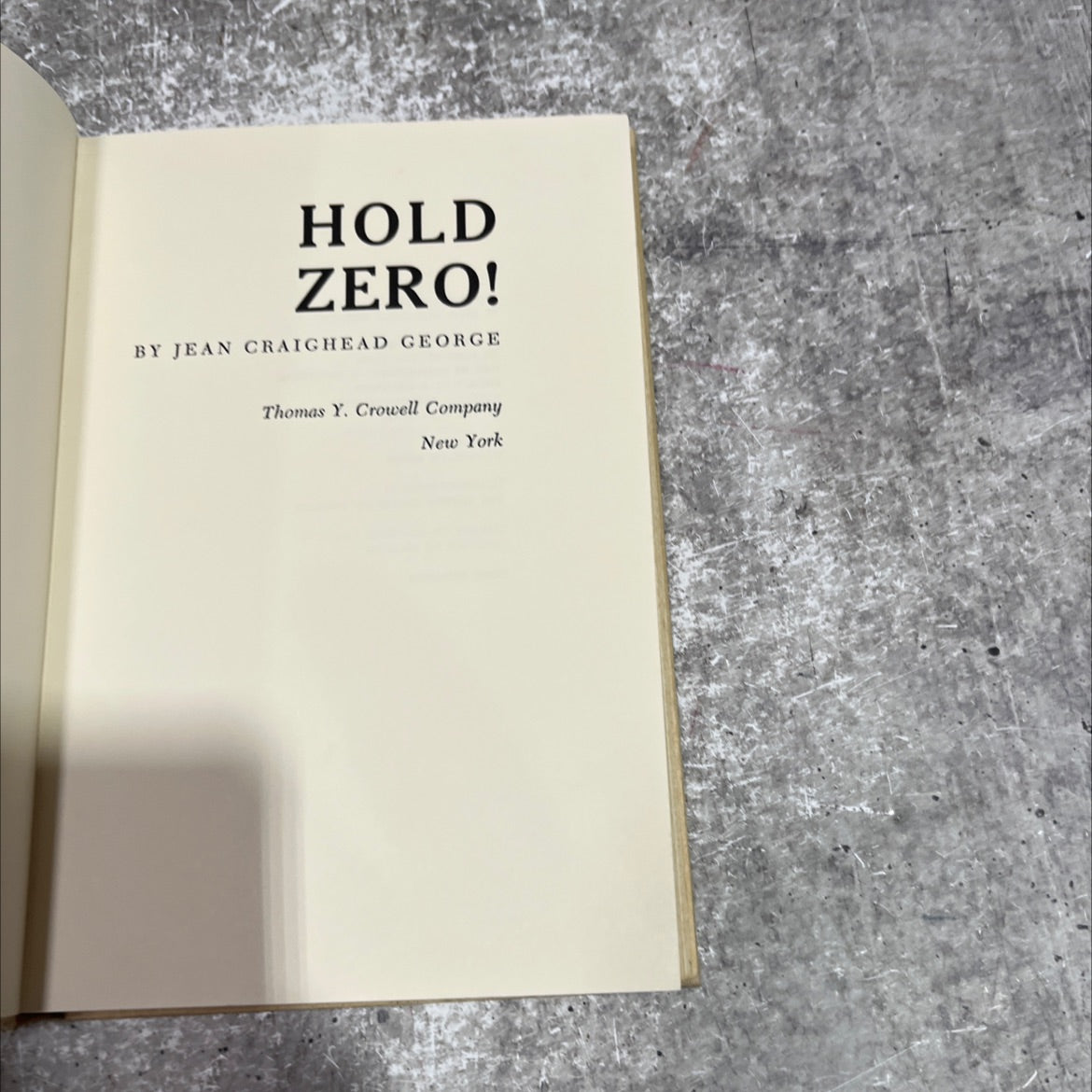 hold zero! book, by jean craighead george, 1966 Hardcover image 2