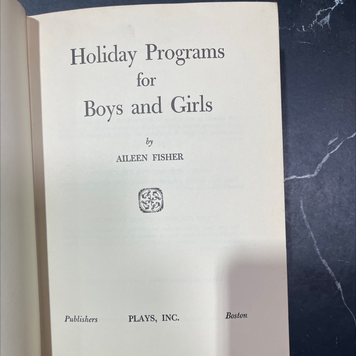 holiday programs for boys and girls book, by aileen fisher, 1967 Hardcover image 2