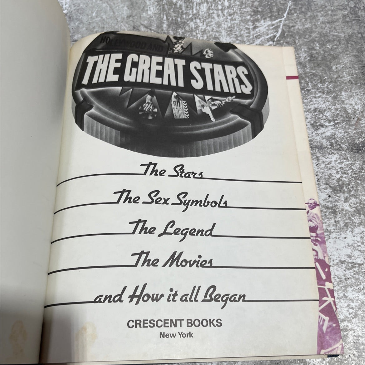 hollywood and the great stars book, by Jeremy Pascall, 1976 Hardcover image 2