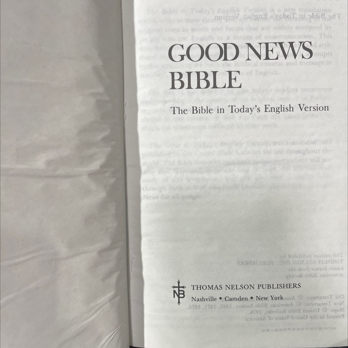 holy bible: good news translation book, by not stated, 2012 Leather image 2