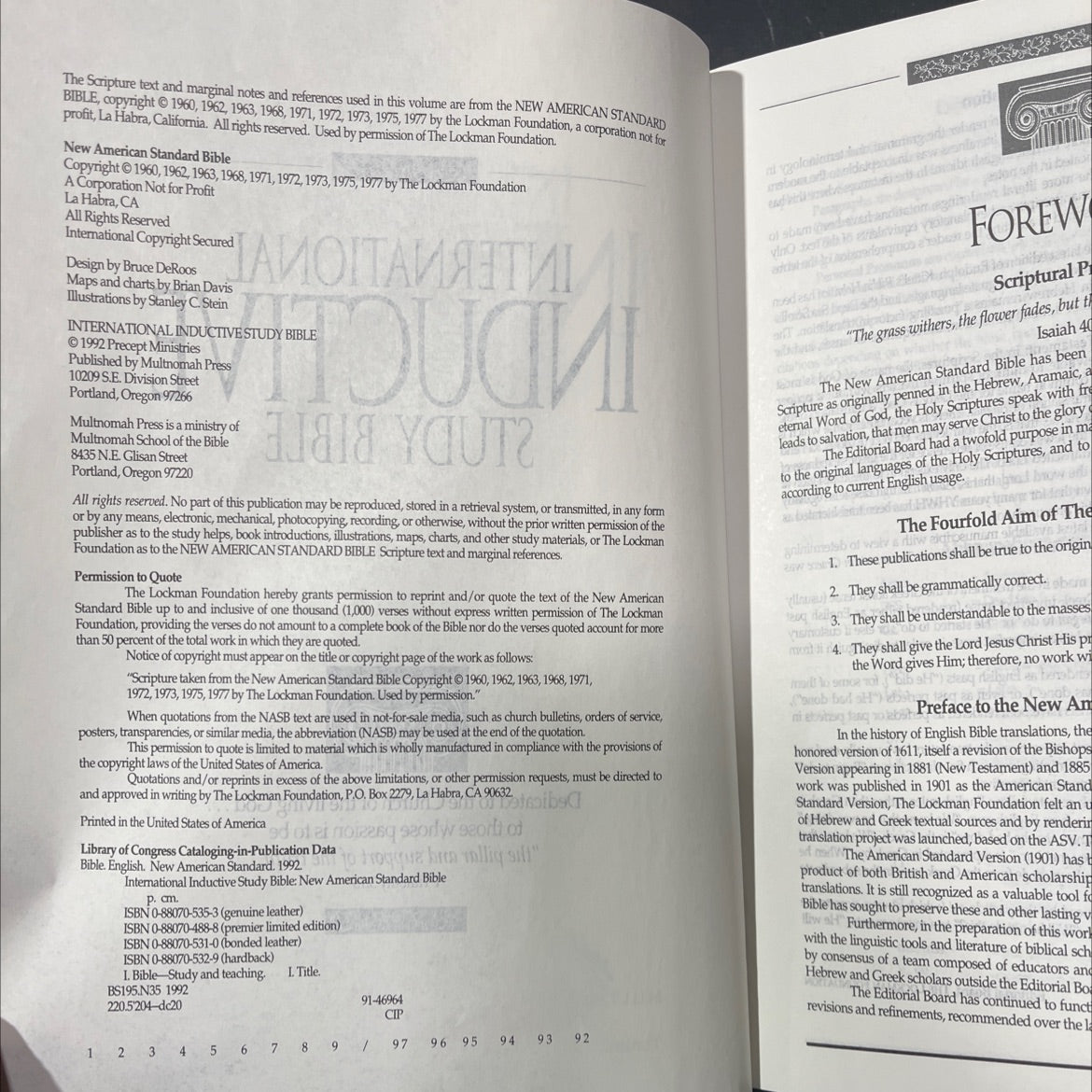 holy bible: international inductive study bible book, by unknown, 1992 Hardcover image 3