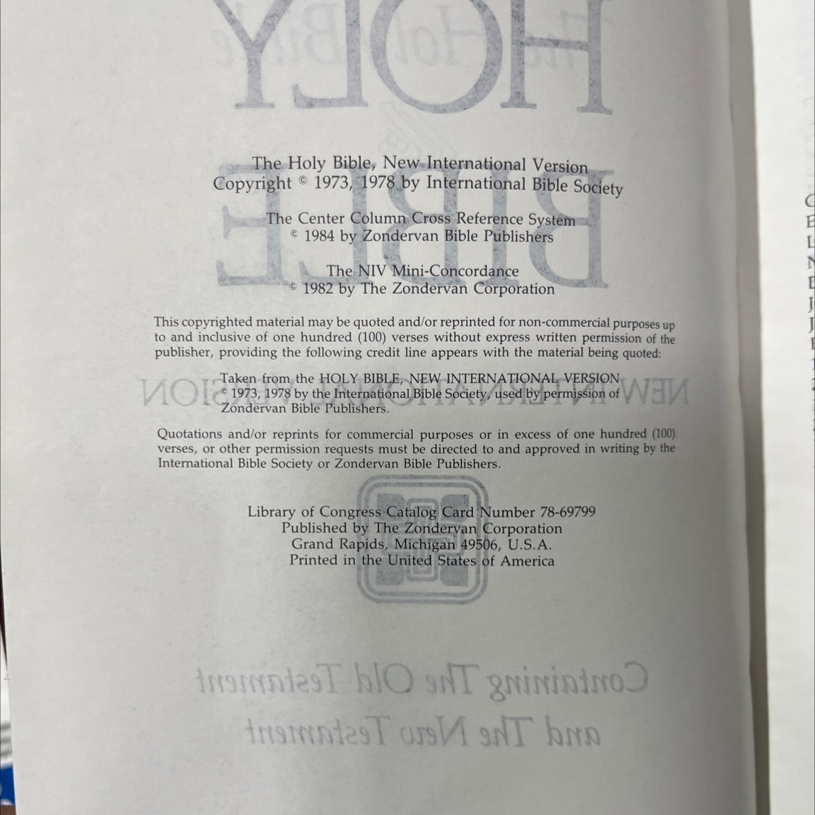 holy bible, new international version book, by unknown, 1978 Leather image 3