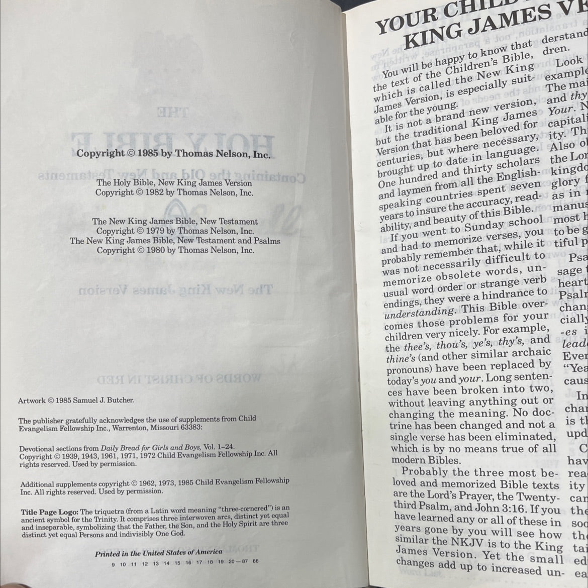 holy bible, new king james version book, by Thomas Nelson, 1985 Leather image 3