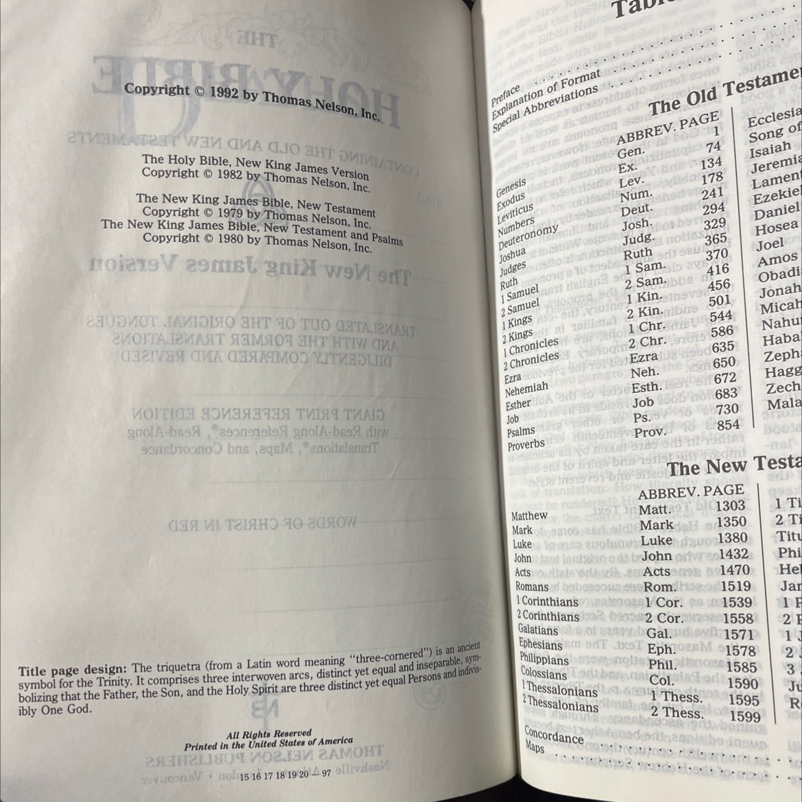 holy bible, new king james version book, by not stated, 1992 Leather image 3