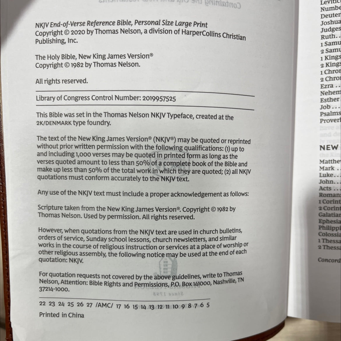 holy bible, new king james version book, by Thomas Nelson, 2020 Leather, Red Letter Edition image 3