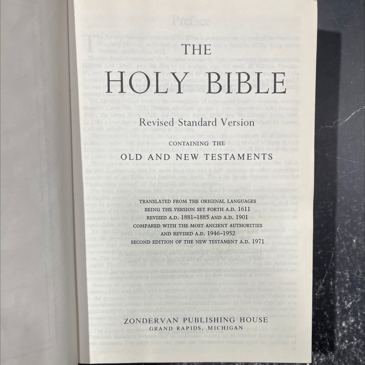 holy bible: revised standard version book, by unknown, 1971 Hardcover image 2