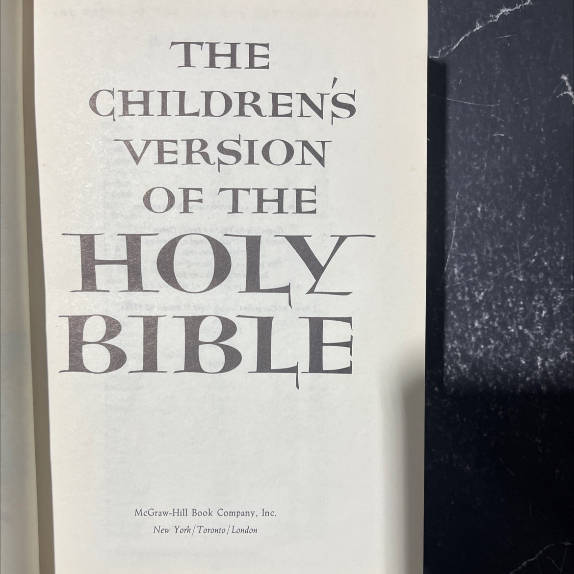 holy bible: the children's version of the holy bible book, by Jay P. Green, 1962 Hardcover image 2