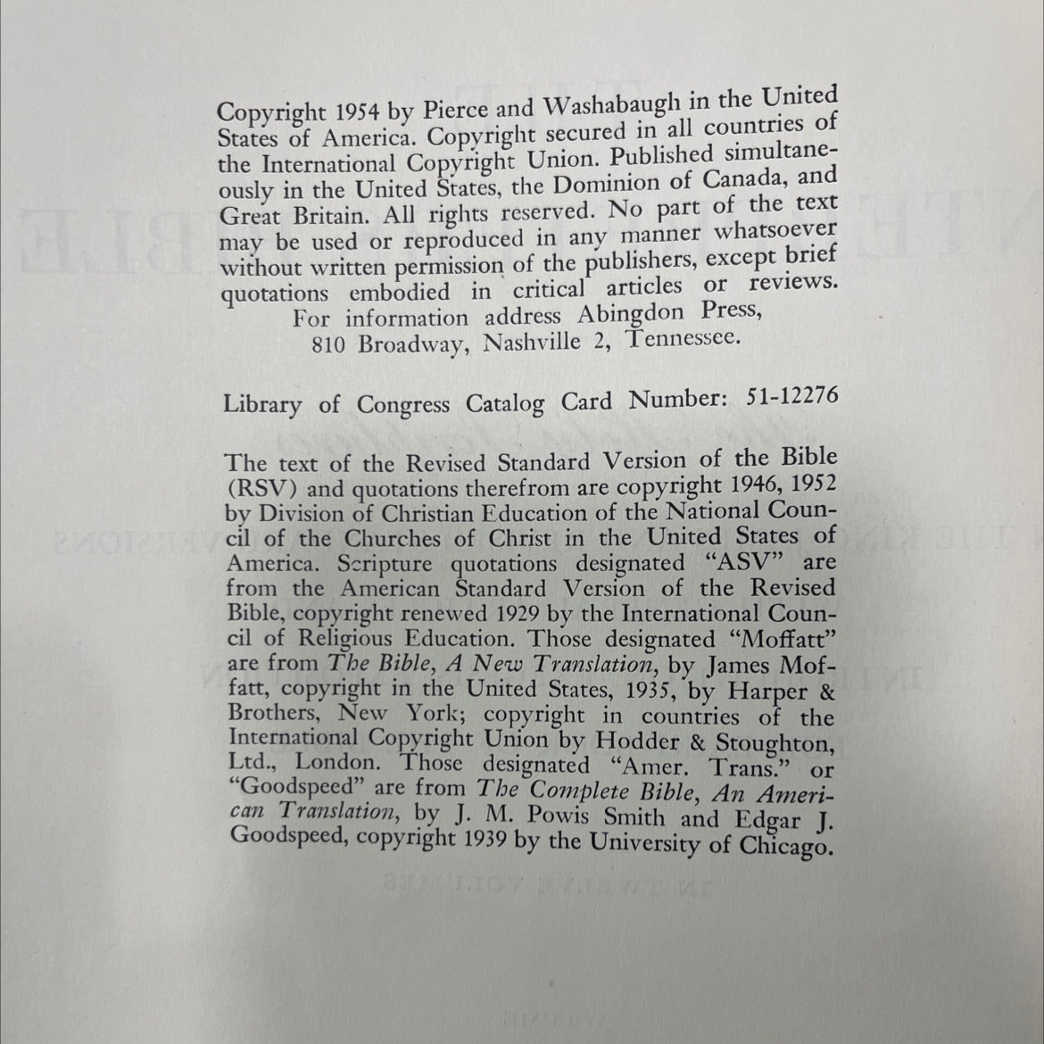 holy bible: the interpreter's bible volume iii book, by dick paul scherer, samuel terrien, 1954 Hardcover image 3