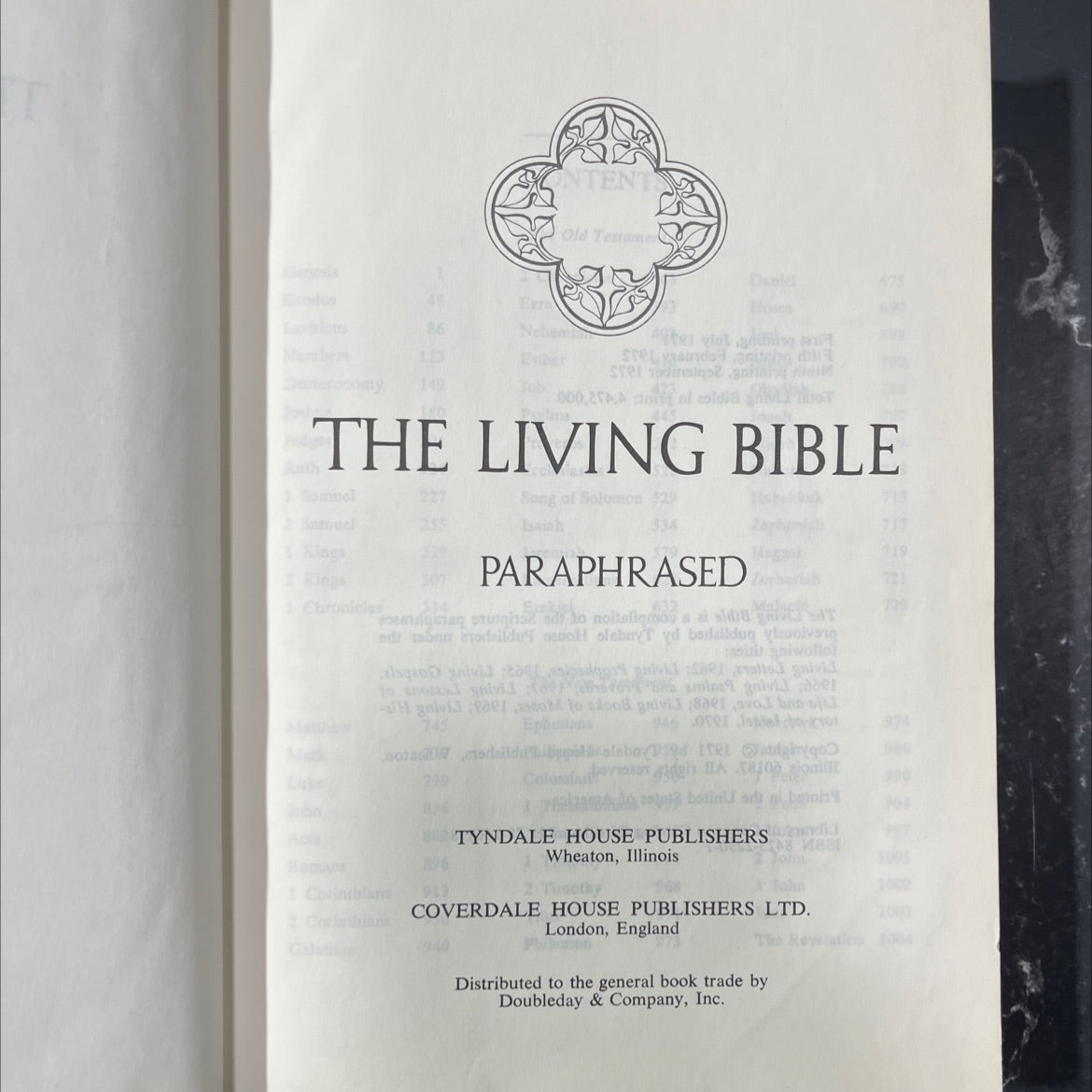 holy bible, the living bible book, by not stated, 1971 Hardcover image 2