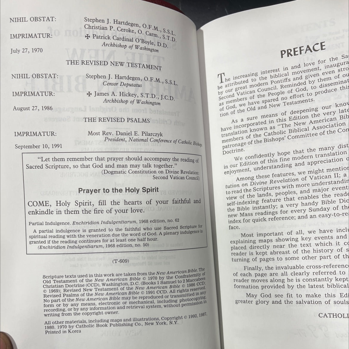 holy bible: the new american bible book, by Confraternity of Christian Doctrine, 1991 Leather image 3