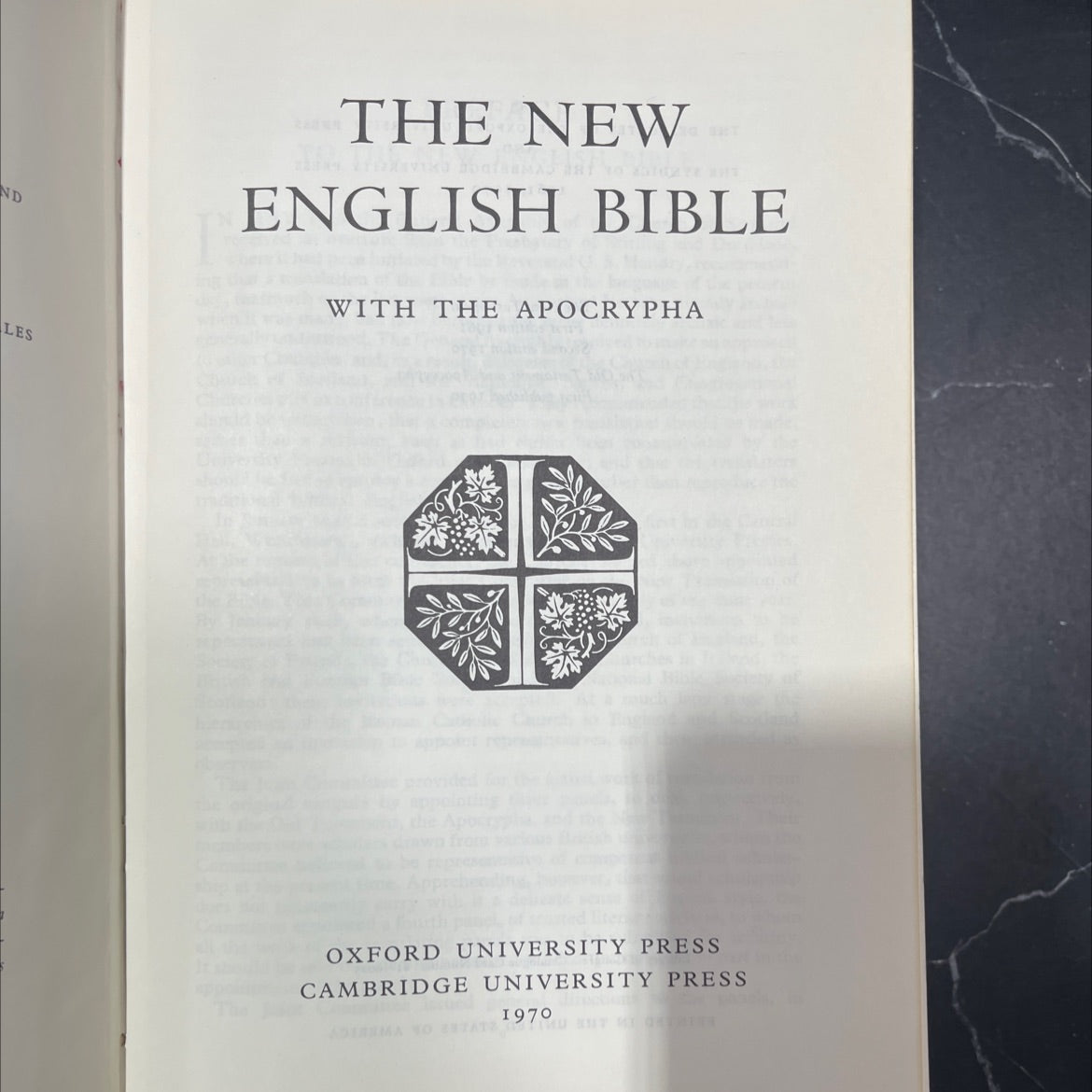 holy bible: the new english bible with the apocrypha book, by the delegates of the oxford university press and the image 2