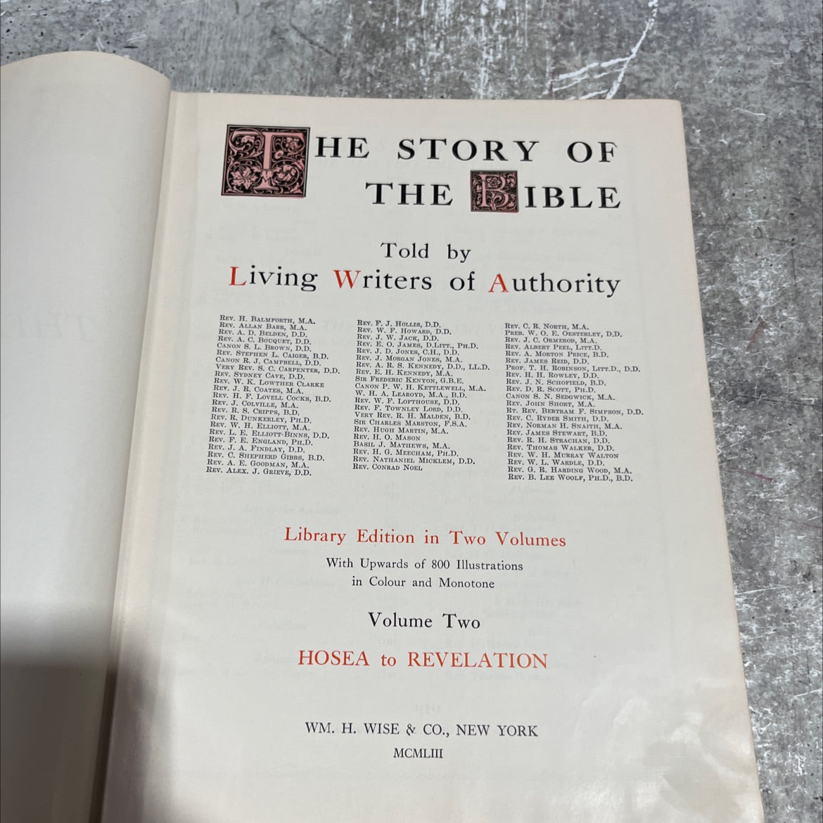 holy bible: the story of the bible volume two book, by rev. h. balmforth, m.a. et al., 1953 Hardcover image 3