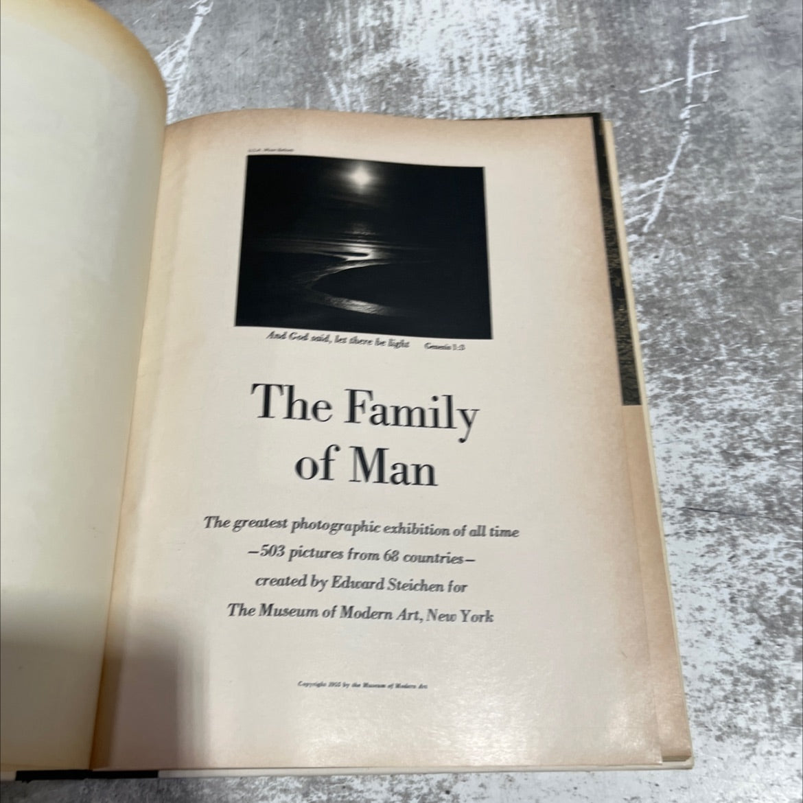 holy bible and god said let there be light book, by Edward Steichen, 1955 Hardcover image 2