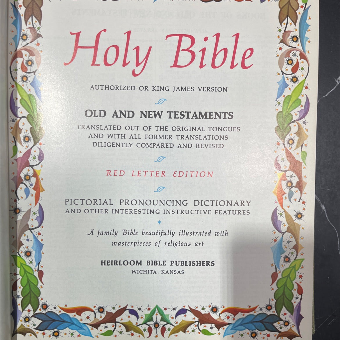 holy bible authorized or king james version old and new testaments book, by unknown, 1971 Leather image 2