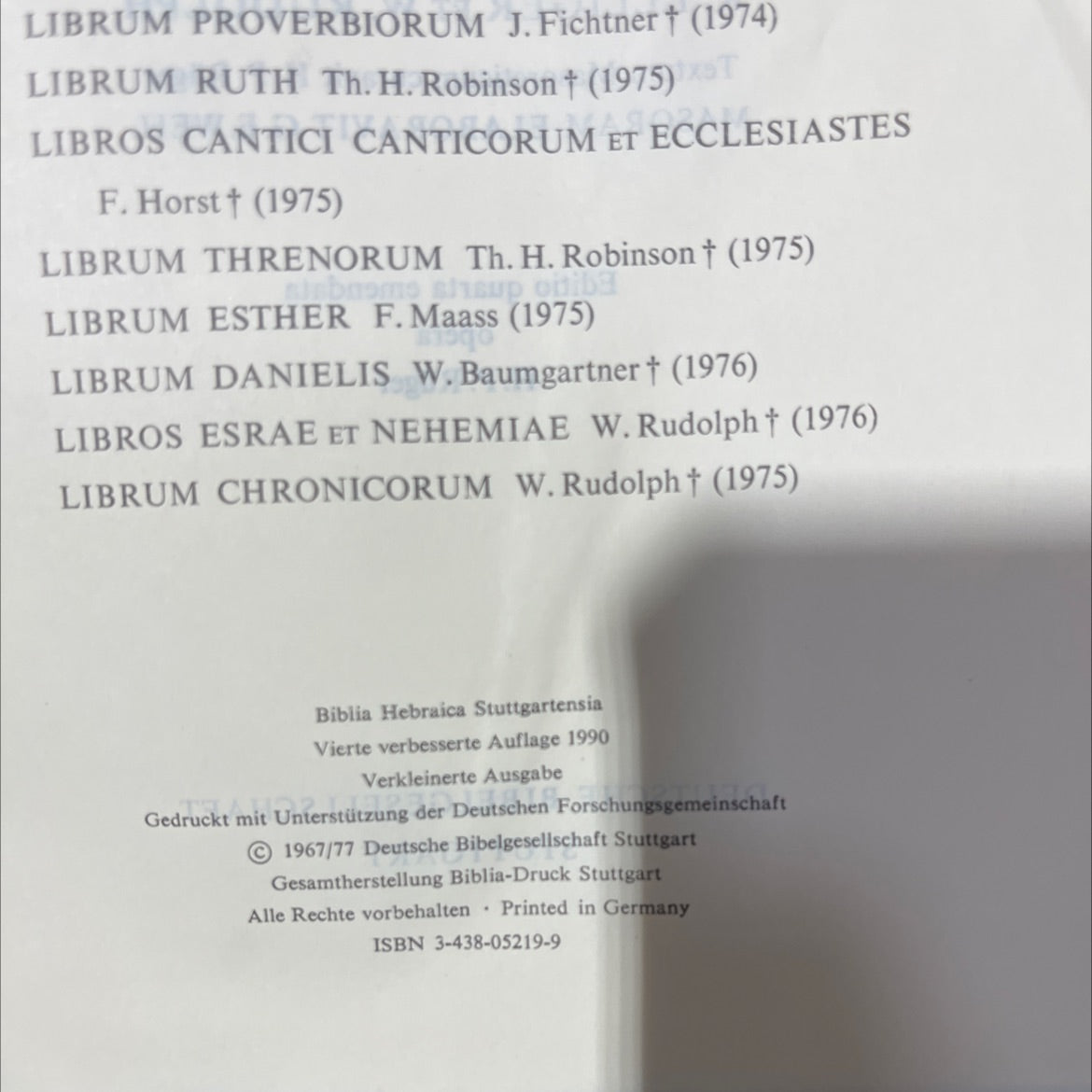 holy bible biblia hebraica stuttgartensia book, by R. Kittel et al., 1990 Hardcover image 3
